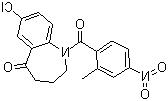 7-Chloro-1,2,3,4-tetrahydro-1-(2-methyl-4-nitrobenzoyl)-5H-1-benzazepin-5-one